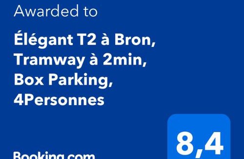 Bron Apartment | Élégant T2 à Bron, Tramway à 2min, Box Parking, 4Personnes