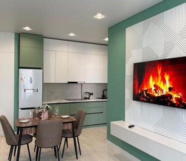 Almaty Apartment | Двухкомнатная квартира с дизайнерским интерьером и видом на горы