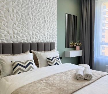 Almaty Apartment | Двухкомнатная квартира с дизайнерским интерьером и видом на горы