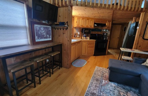 Jasper Cabin | 1 bedrm tiny house with sleeping loft, big yard, fire pit and screened in porch!