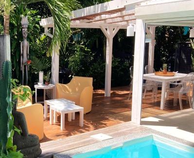 Sainte-Anne House | 17 Les Palmes - Maison de charme - Piscine privée et accès plage