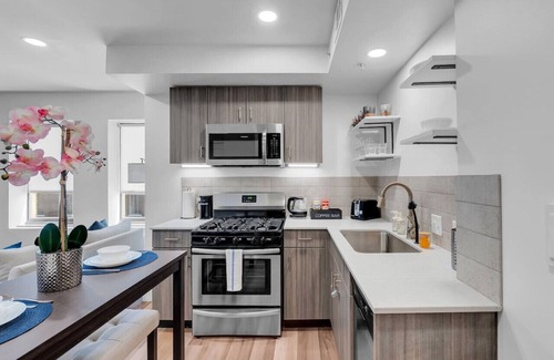 Deco District Apartment | 1BR Near BOK Center - Balcony, Gym, Lounge Pet OK