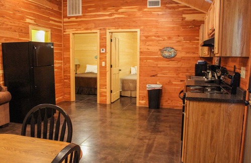 Swinging Bridge Village Cabin | 2 Bedroom Little Red Riverfront Cabin on Winkley Shoals