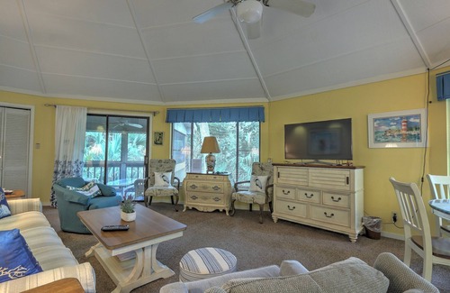 Night Heron Villa | 28 Night Heron - 2 Bedroom Villa with Comfy Sun Room & Easy Walk to Beach!