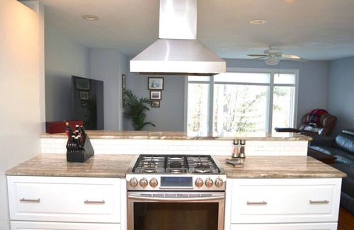 North Falmouth House | 3 bedroom 2 bath Renovated Ranch with Pond Views on peaceful private 1.5 acre lot in North Falmouth