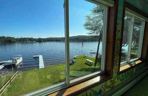 Shutesbury House | 3-br Lakefront Oasis in Shutesbury with AC & fireplace. 180-degree views!
