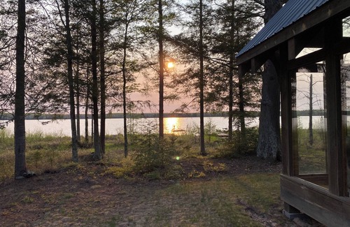 Eagle River Cabin | 40 Acre Wooded Retreat on Columbus Lake with 1300 feet of shoreline.
