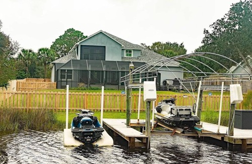 Indian Bayou House | 5 bedroom home with heated pool! Private fishing dock, boat dock, close to Gulf!