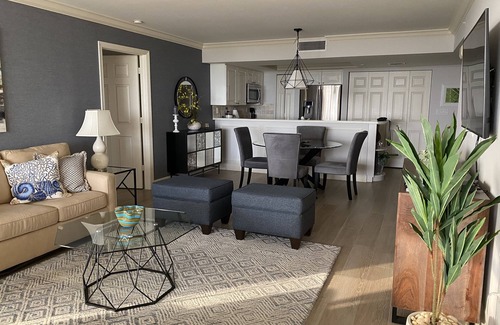 Pelican Bay Condo | 5 min walk to private beach with access to restaurant, bar and beach chairs.