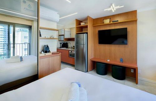 Campo Belo Apartment | 8º Andar, Próximo Metro, Shopping e Check-in 24h