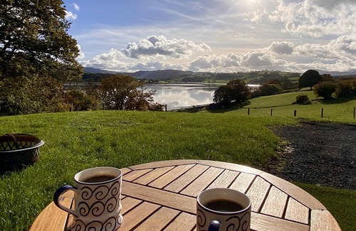 Henryd House | A quiet and cosy Shepherds Hut, with wood burning fire with scenic views