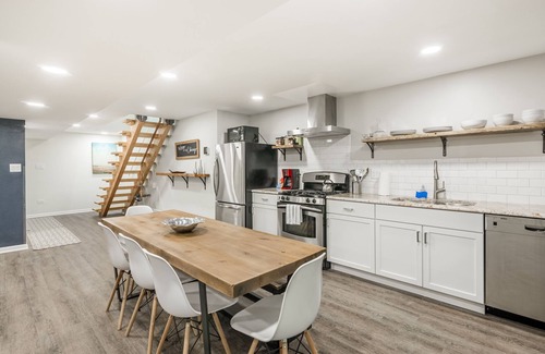 Near West Side Apartment | Adults Only - Walk to the United Center! Modern Touches Surround You - Check Out the Open Staircase! by AllSet Turnover