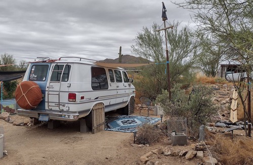 Sabrosa House | Adventure Van dry-docked as Captain's Quarters on a Desert Ranch