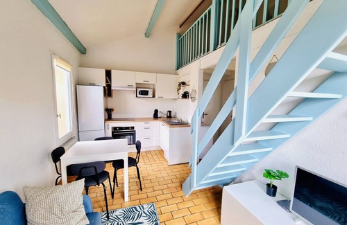 Biscarrosse Plage Apartment | Agréable Pavillon avec une chambre + mezzanine 4/6 personnes proche plage Nord (194)