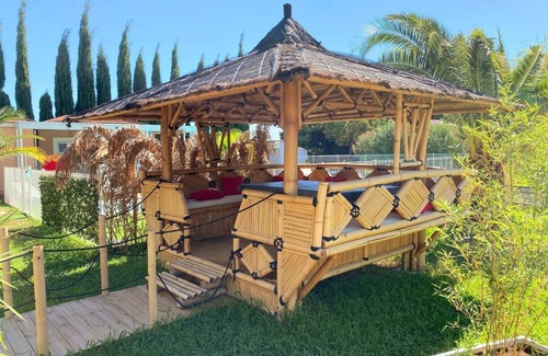 Milhaud Ski Chalet | Air-conditioned 2-bedroom chalet with pool, slide, garden, games.