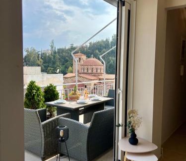Athens Apartment | AK Athens Fine Stay - Penthouse with Big Terrace and View - 2 min from Metro
