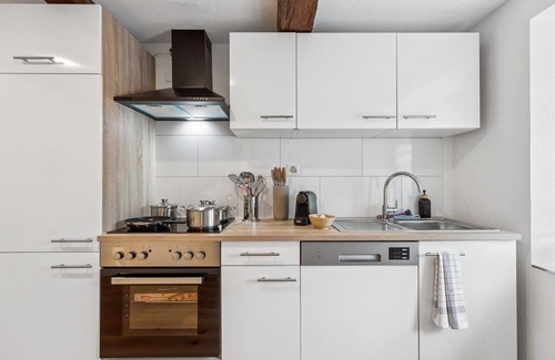 Luchsingen Apartment | Alpenzauber Chalet | mountain view, near Braunwald - bathtub and parking lot