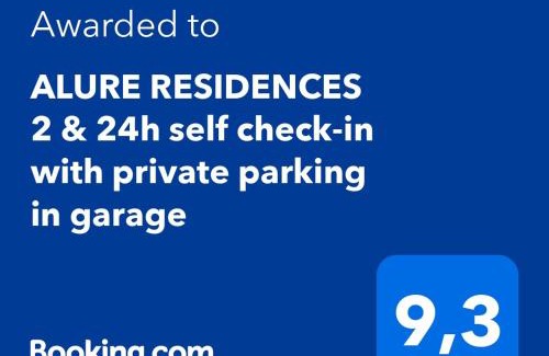 Banska Bystrica Apartment | ALURE RESIDENCES 2 & 24h self check-in, parking in the garage in the apartment building included, new building, terrace, green location with a forest park with a lake, children's playground