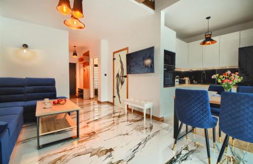 Meszna Apartment | Apartament Marmurowy w Szczyrku z widokiem na góry z dostępem do sauny i jacuzzi w weekendy , dwa miejsca parkingowe