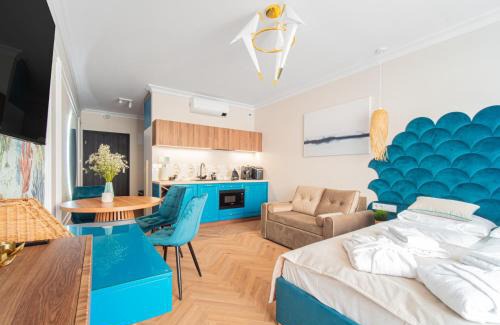 Dzielnica Uzdrowiskowa Apartment | Apartament Turkusowa Przystań z klimatyzacją - Solny Resort A102