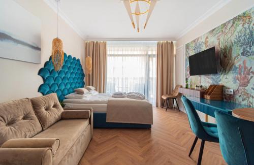 Dzielnica Uzdrowiskowa Apartment | Apartament Turkusowa Przystań z klimatyzacją - Solny Resort A102