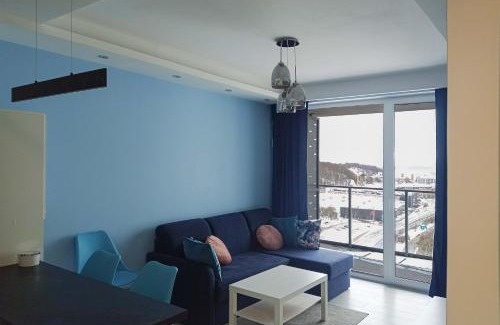 Witomino Apartment | Apartament z widokiem na panoramę Gdyni w Modern Tower ATAL