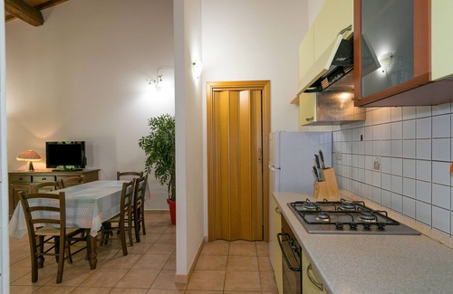 Donoratico Apartment | Apartment 'Agnese 2 Trilocale Con Giardino' with Private Terrace, Shared Garden and Wi-Fi