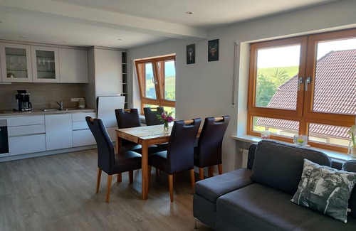 Elzach Apartment | Apartment 'Bergwiese, 75qm' with Mountain View, Private Terrace and Wi-Fi