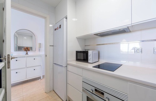 Retamar Apartment | Apartment 'Campo De Golf, Piscina Y Padel' with Sea View, Shared Pool and Air Conditioning