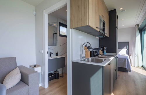 Puebla del Caraminal Apartment | Apartment 'Complejo Bungalow Con Piscina' with Sea View, Wi-Fi and Air Conditioning