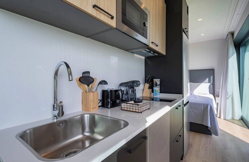 Puebla del Caraminal Apartment | Apartment 'Complejo Bungalow Con Piscina' with Sea View, Wi-Fi and Air Conditioning