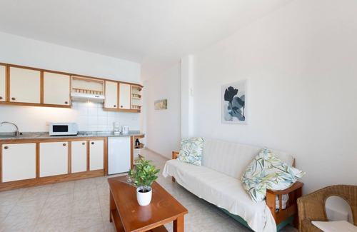 Puerto Naos Apartment | Apartment 'La Bayana - 4' with Sea View, Shared Pool and Wi-Fi