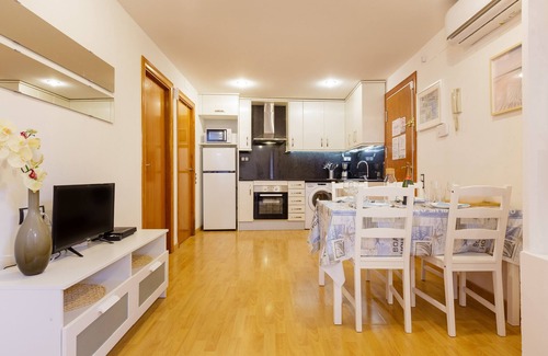 Canet de Mar Apartment | Apartment 'Sauc Beach' with Private Terrace, Wi-Fi and Air Conditioning