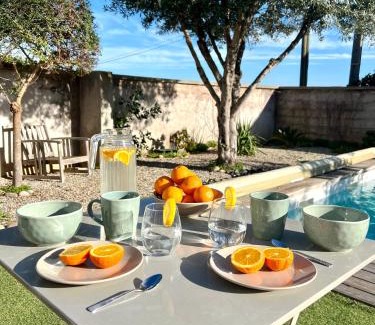 Ortale de Biguglia Apartment | Appartement l'Arancetu vue mer avec piscine