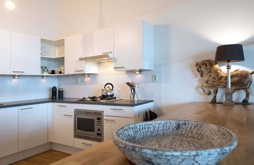 Vissershaven Apartment | Appealing Apartment in Den Haag with Balcony