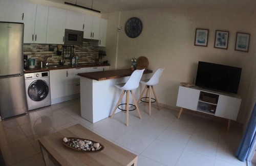 Playa de la Calera Apartment | Apt in Playa María Building. First line of the beach, with A/C and wifi