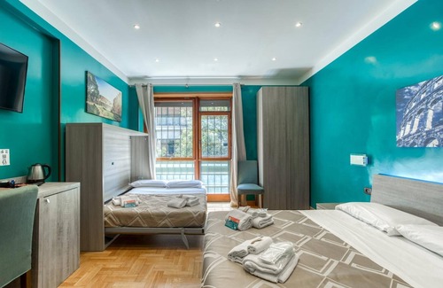 Nomentano Bed & Breakfast | AR ROOMS ROME green quadrupla family