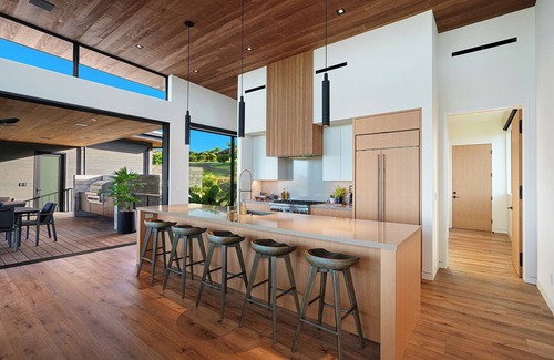 Poipu House | Architectural Stunner: Modern New Ocean-View Villa with Infinity Pool & Spa!
