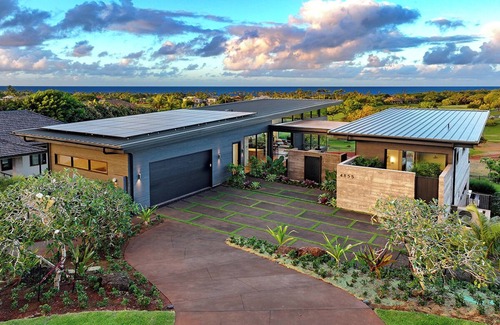 Poipu House | Architectural Stunner: Modern New Ocean-View Villa with Infinity Pool & Spa!
