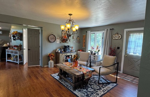 Crivitz House | ATV/Snow trails! Huge Cov. Patio/A/C, Firepit, Clean, Spacious,Quiet, Att Garage