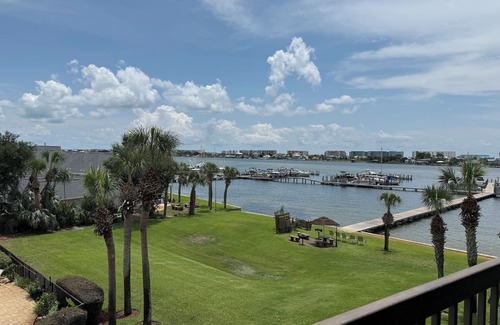 Fort Walton Beach Condo | B304– Recently Remodeled Waterfront Studio with Pool, Balcony & Marina Views!