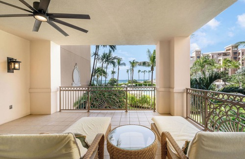 Seven Mile Beach Condo | Beach view condo with bunk beds overlooking 7Mile Beach at The Ritz-Carlton
