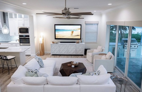 Winklers House | Beachfront 5-bedroom house on tranquil Ft Myers Beach w/private pool, elevator