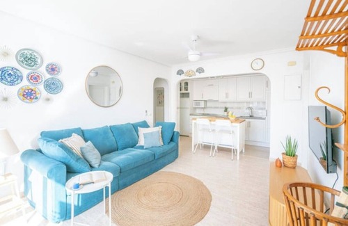 Vera Beach Apartment | Beachfront flat: King bed, pool, parking, heated