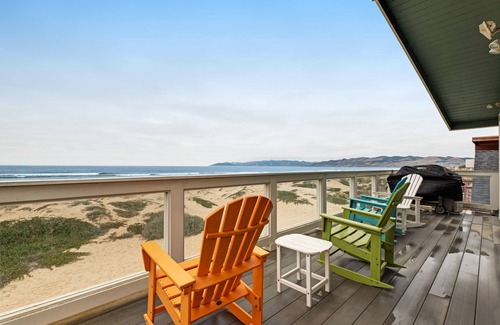 Oceano House | Beachfront home with amazing ocean views, a two-level deck, and bikes