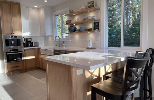 Regional District of Nanaimo House | Beachfront luxury home with expansive deck, amazing views and BBQ patio!