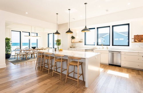 North Topsail Beach House | Beachfront upscale escape with expansive water views, saltwater pool, & deck