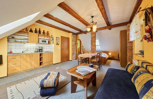 Starkov Villa | Beautiful apartment in villa for 4 people with pool, WIFI, TV, patio, pets allowed and parking