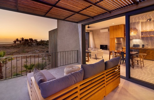Todos Santos Apartment | Beautiful 2nd Story Front-Row Beach Located Condo with Unobstructed Ocean Views