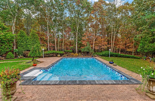 East Quogue House | Beautiful dog-friendly property with pool, grill, fireplace, AC, and open layout